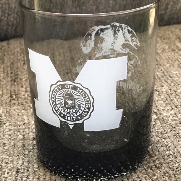 U OF M Michigan Wolverines rocks glasses set of 8 - Picture 3 of 8